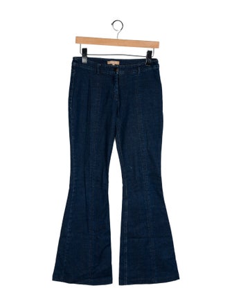 Michael Kors Mid-Rise Wide Leg Jeans