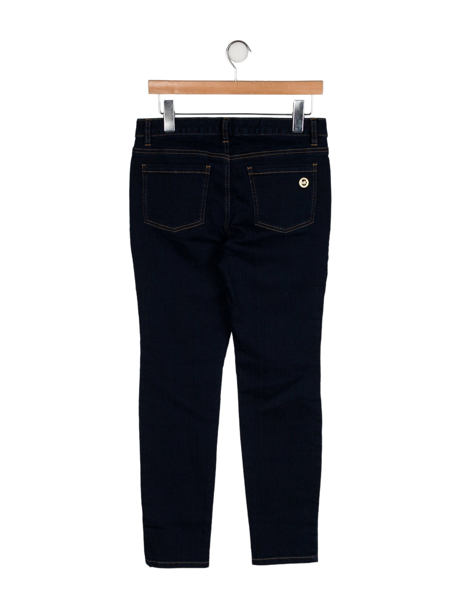 Michael Kors Mid-Rise Straight Leg Jeans