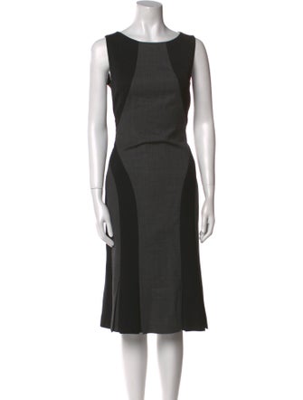 Michael Kors Virgin Wool Midi Length Dress