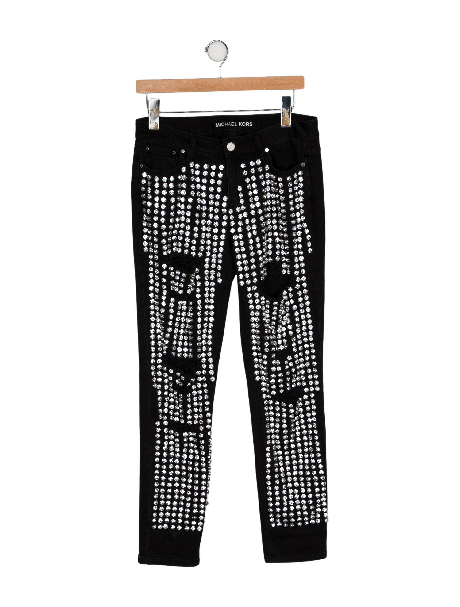 Michael Kors Mid-Rise Straight Leg Jeans