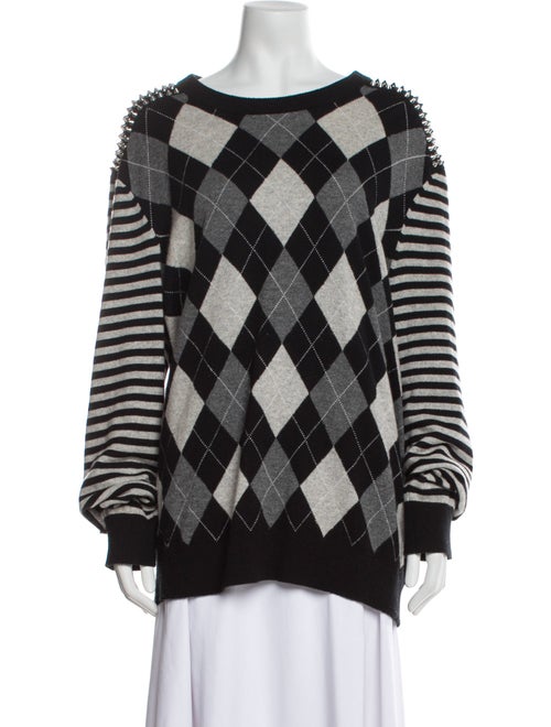 Michael Kors Collection Cashmere Plaid Print Sweater