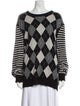 Michael Kors Collection Cashmere Plaid Print Sweater