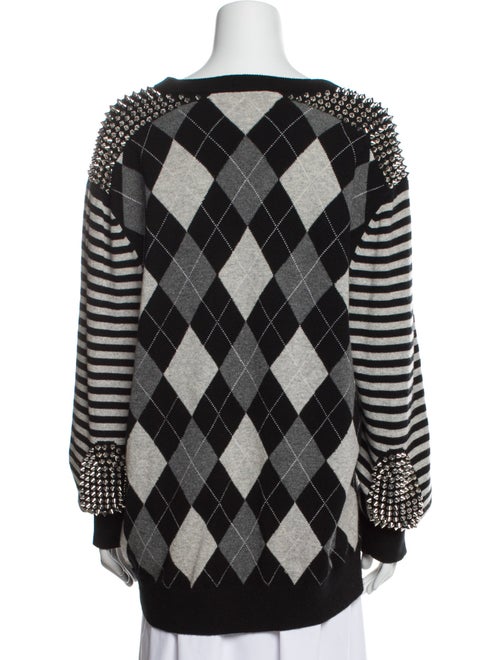 Michael Kors Collection Cashmere Plaid Print Sweater