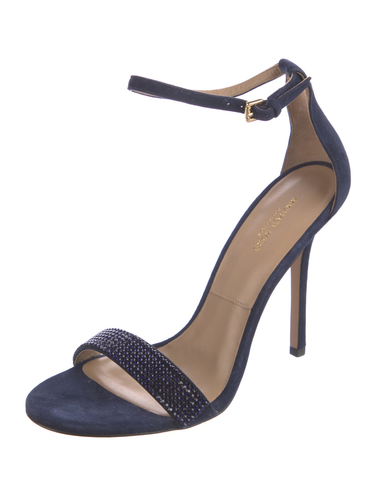 Michael Kors Suede Crystal Embellishments Sandals