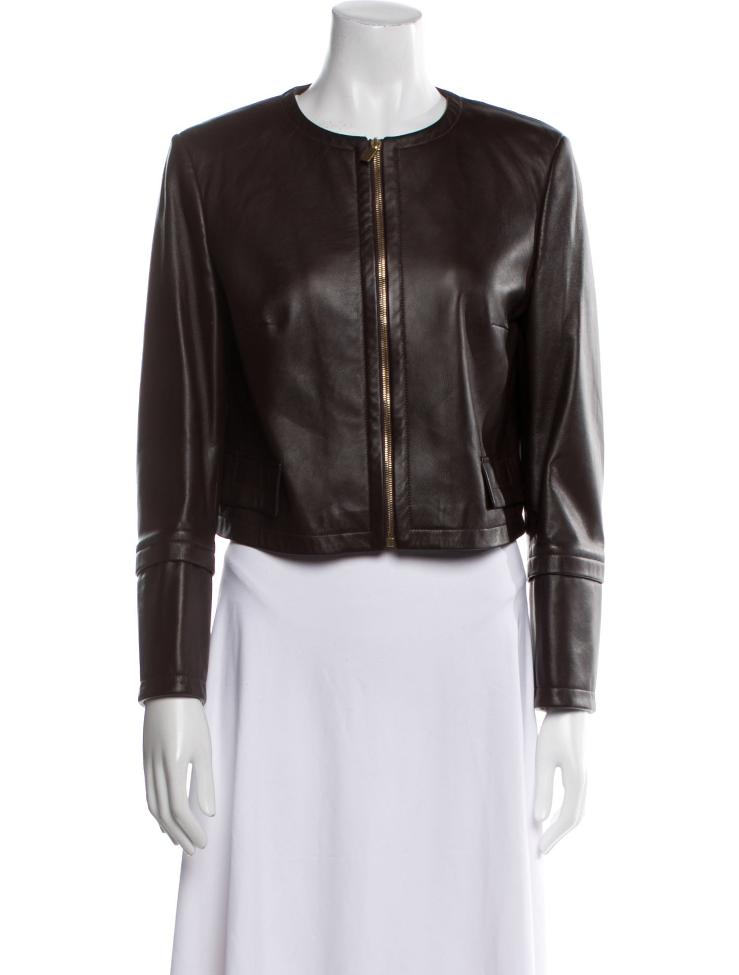 Michael Kors Collection Leather Biker Jacket