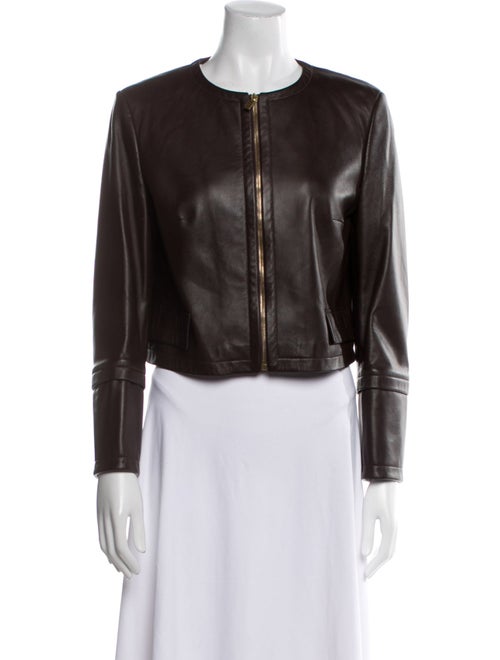Michael Kors Collection Leather Biker Jacket