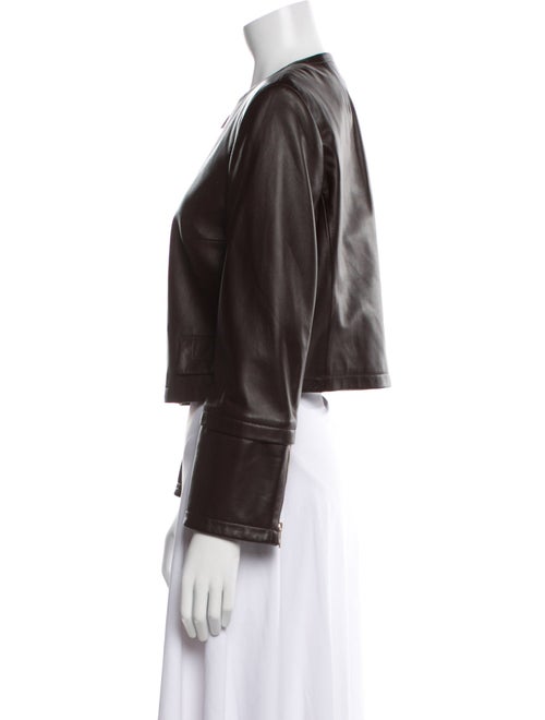 Michael Kors Collection Leather Biker Jacket