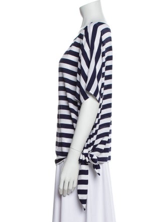 Michael Kors Striped Bateau Neckline Sweater