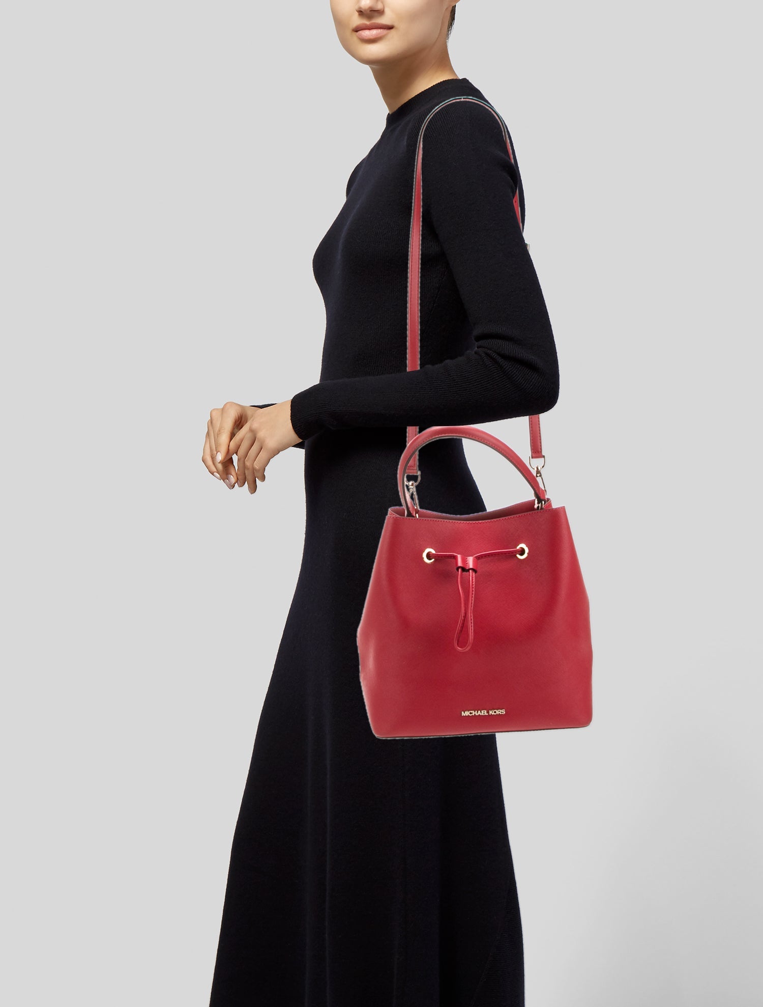 Michael Kors Saffiano Leather Top Handle Bag