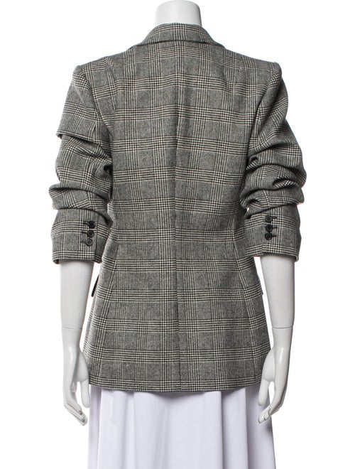 Michael Kors Virgin Wool Plaid Print Blazer