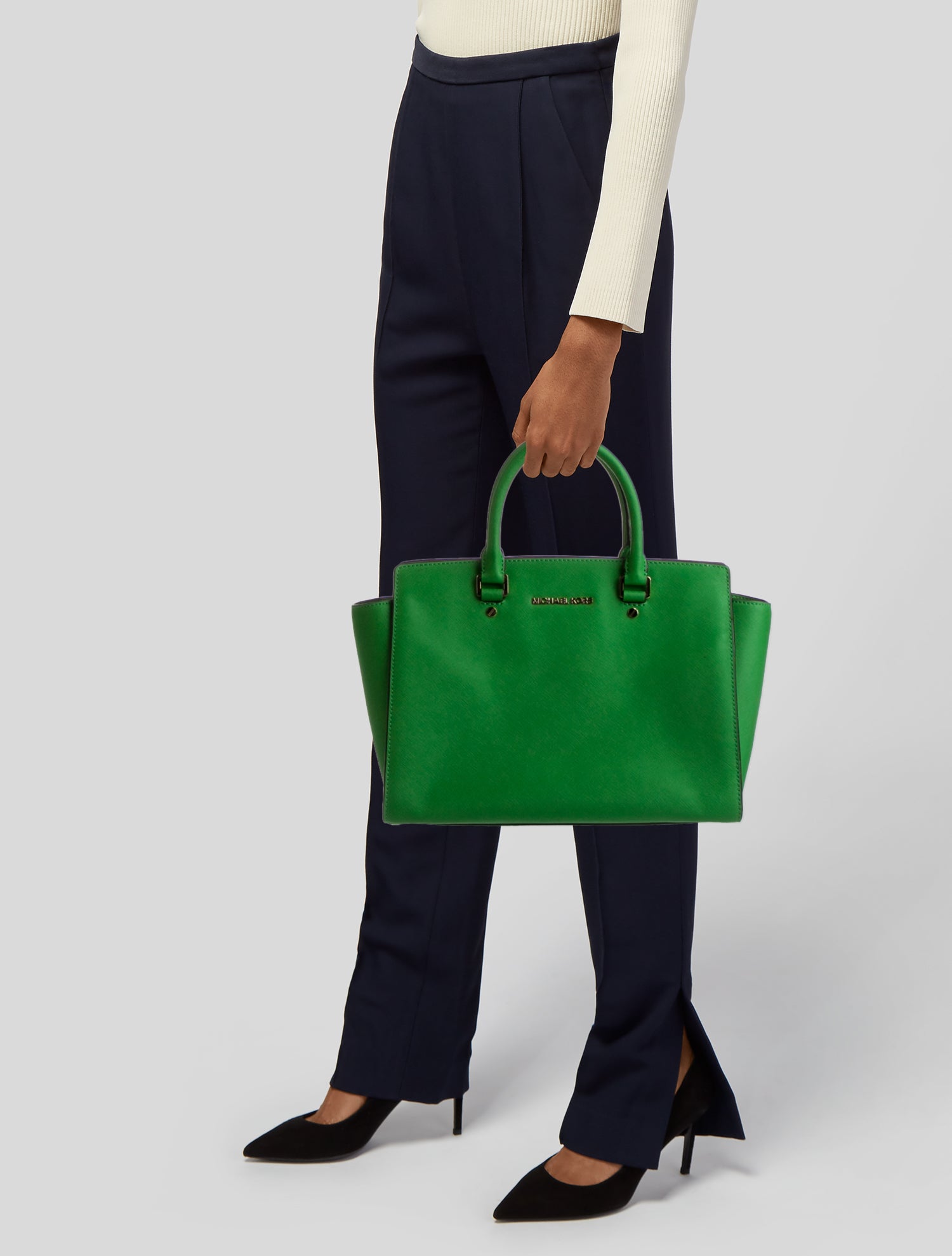 Michael Kors Saffiano Leather Top Handle Bag