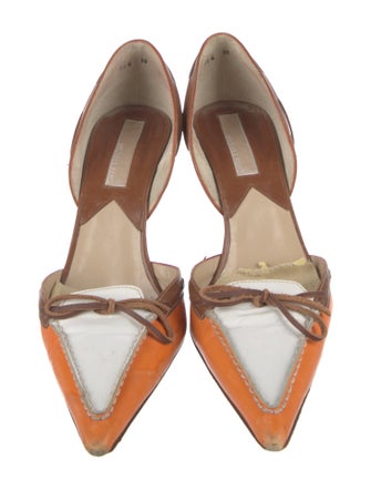 Michael Kors Leather Animal Print D'Orsay Pumps