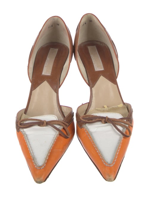 Michael Kors Leather Animal Print D'Orsay Pumps