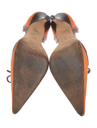 Michael Kors Leather Animal Print D'Orsay Pumps