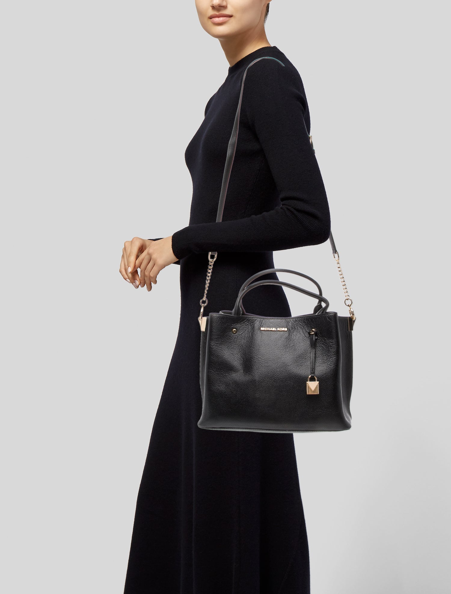 Michael Kors Leather Top Handle Bag