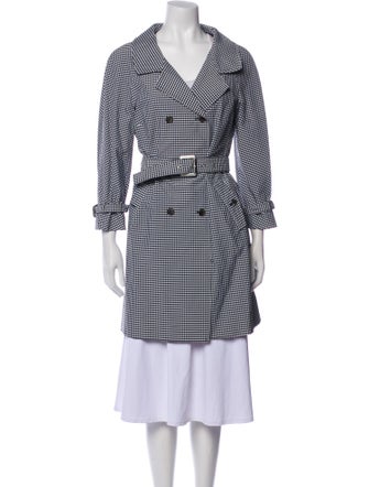 Michael Kors Plaid Print Trench Coat