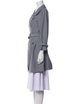 Michael Kors Plaid Print Trench Coat