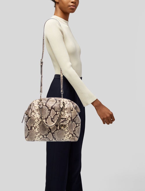 Michael Michael Kors Embossed Leather Top Handle Bag