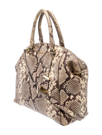 Michael Michael Kors Embossed Leather Top Handle Bag