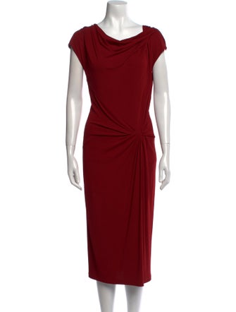Michael Kors Cowl Neck Midi Length Dress