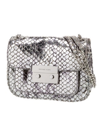 Michael Kors Embossed Leather Shoulder Bag