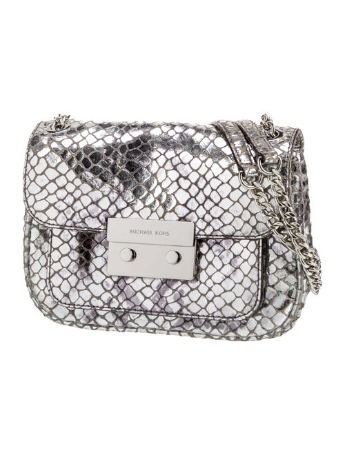 Michael Kors Embossed Leather Shoulder Bag