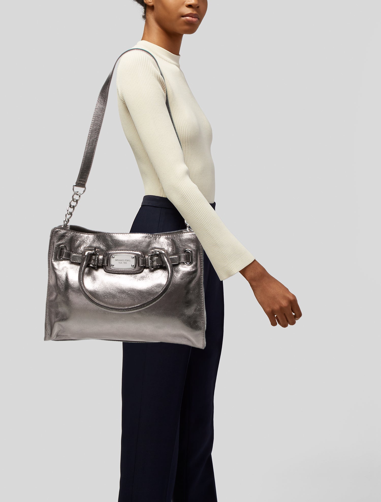 Michael Michael Kors Leather Top Handle Bag