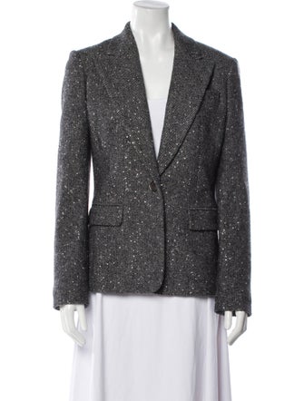 Michael Kors Virgin Wool Printed Blazer