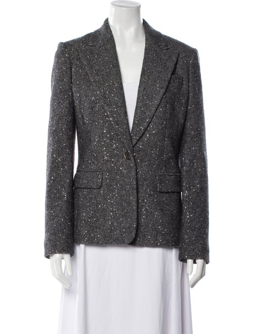 Michael Kors Virgin Wool Printed Blazer