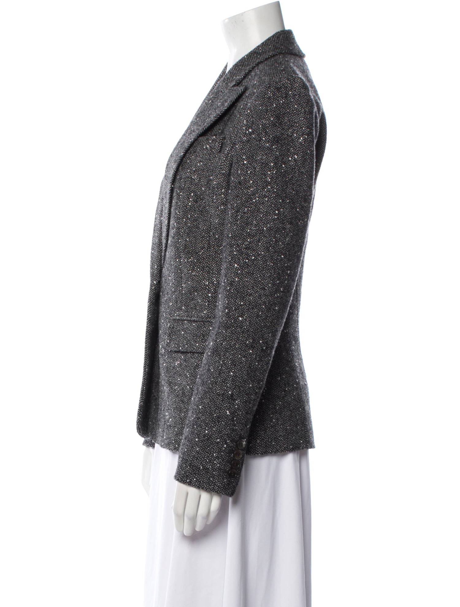 Michael Kors Virgin Wool Printed Blazer