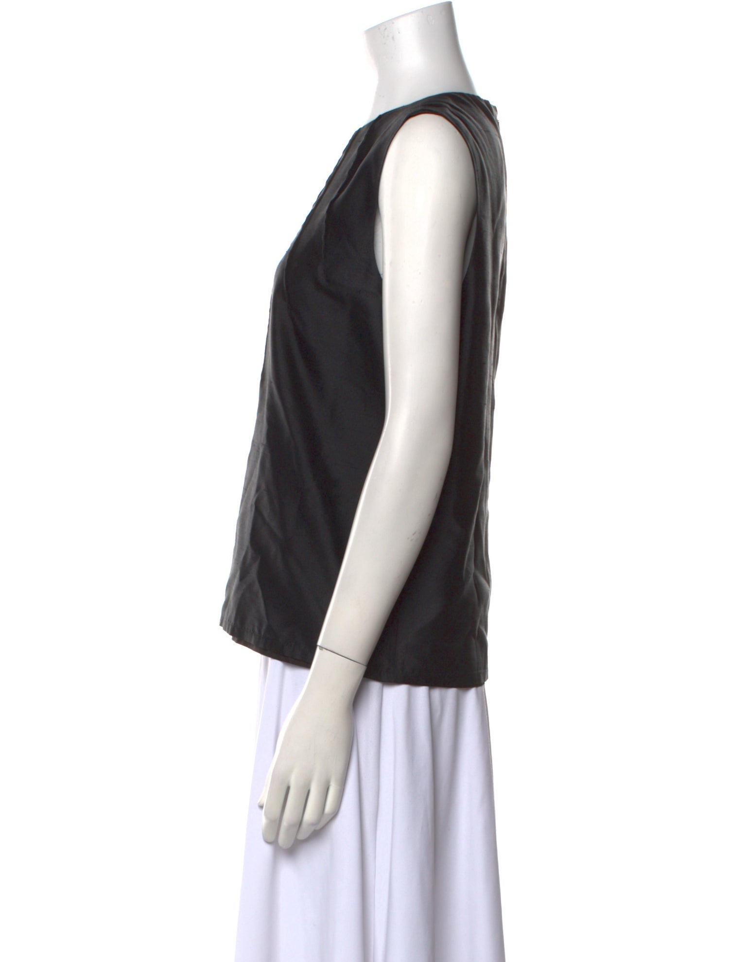 Michael Kors Silk Bateau Neckline Top