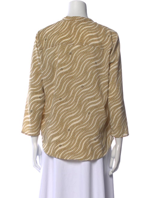 Michael Kors Printed V-Neck Blouse