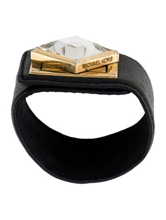 Michael Kors Leather & Crystal Wrap Bracelet