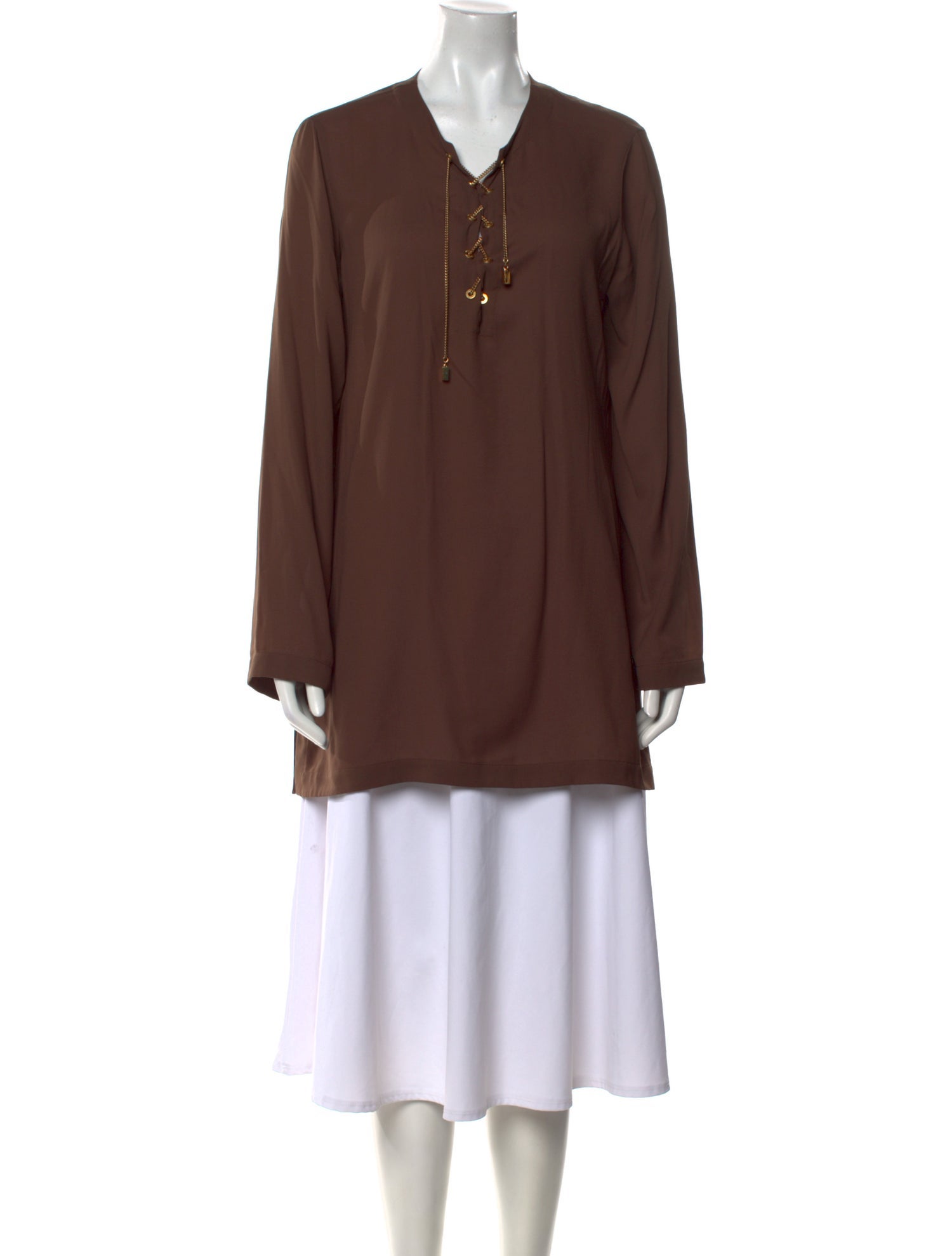 Michael Kors V-Neck Long Sleeve Tunic