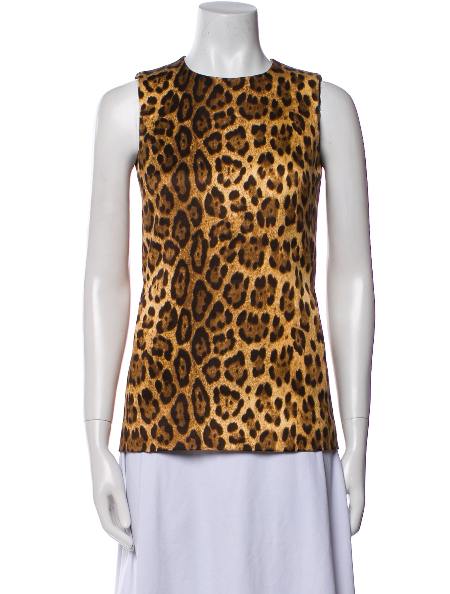 Michael Kors Animal Print Crew Neck Top