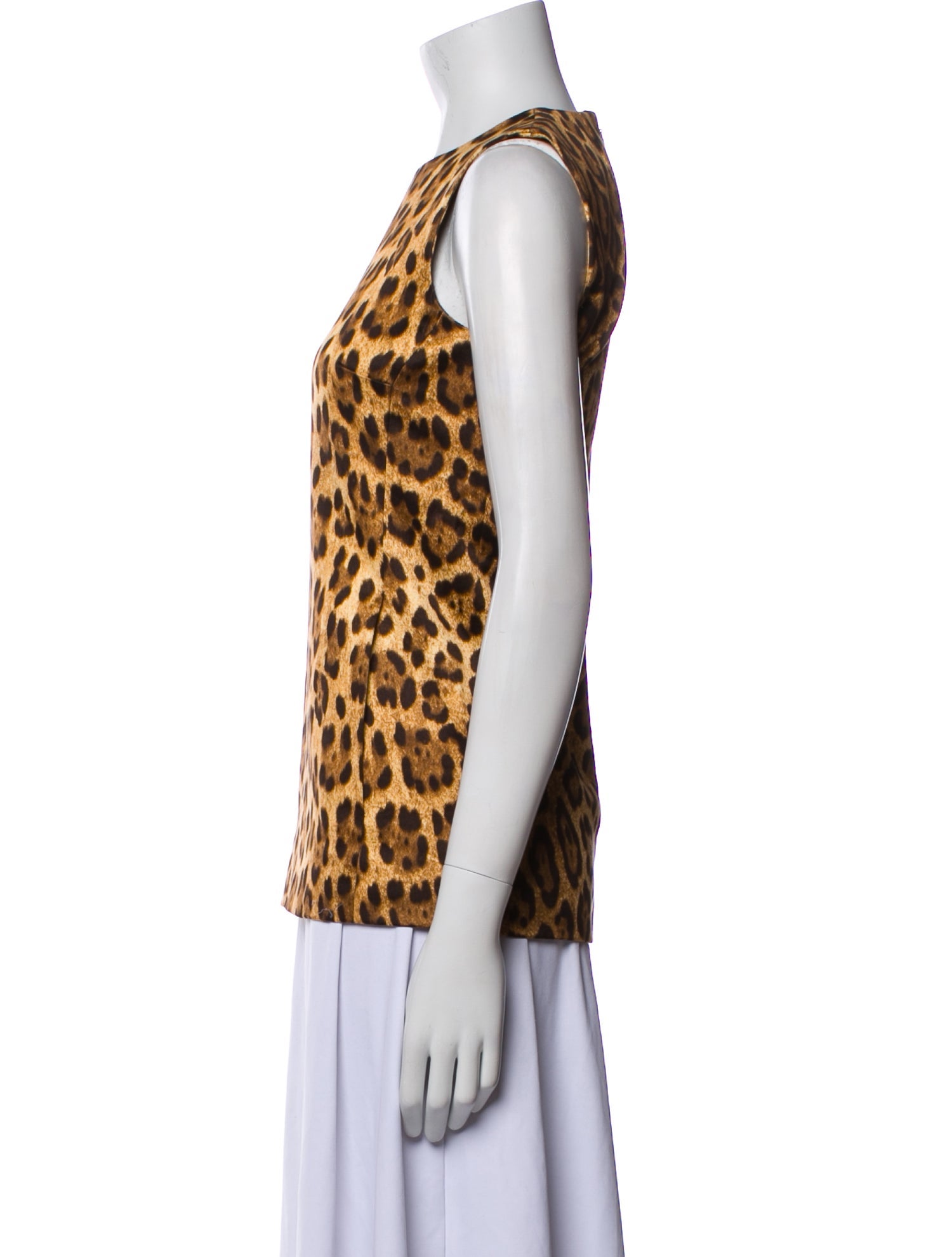 Michael Kors Animal Print Crew Neck Top