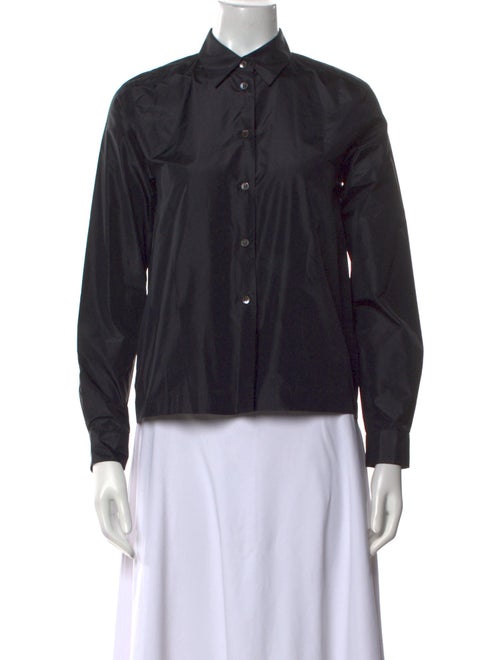 Michael Kors Silk Long Sleeve Button-Up Top