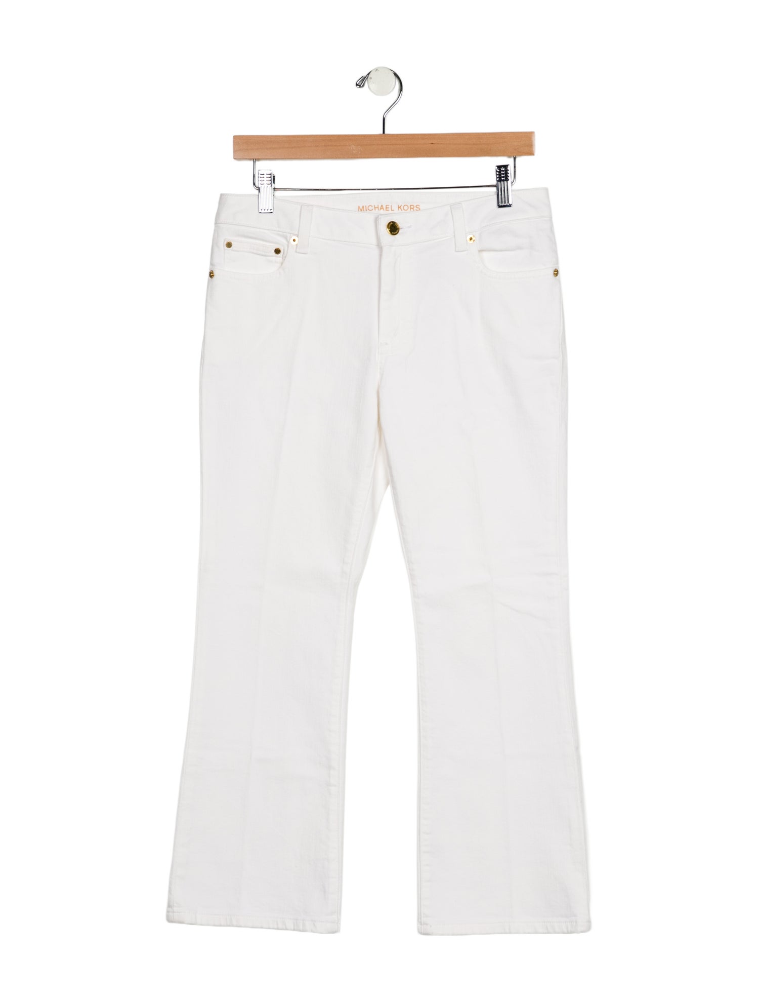Michael Kors Mid-Rise Wide Leg Jeans