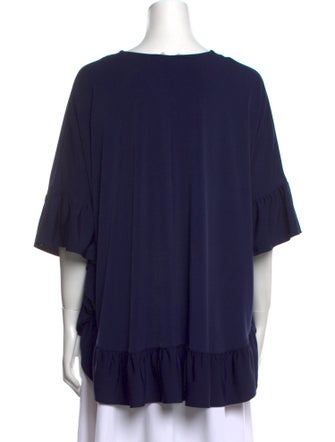 Michael Kors V-Neck Three-Quarter Sleeve Blouse