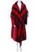 Michael Kors Angora Plaid Print Coat