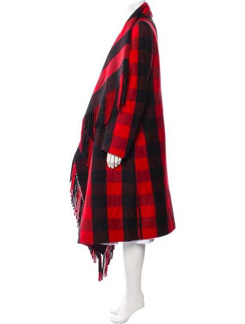 Michael Kors Angora Plaid Print Coat