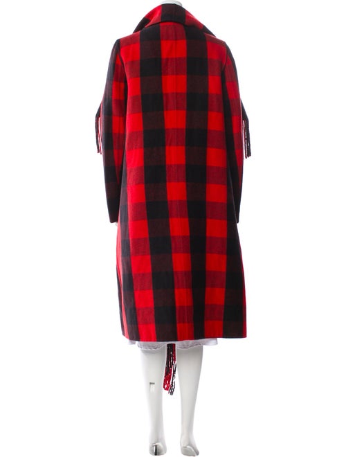 Michael Kors Angora Plaid Print Coat