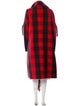Michael Kors Angora Plaid Print Coat
