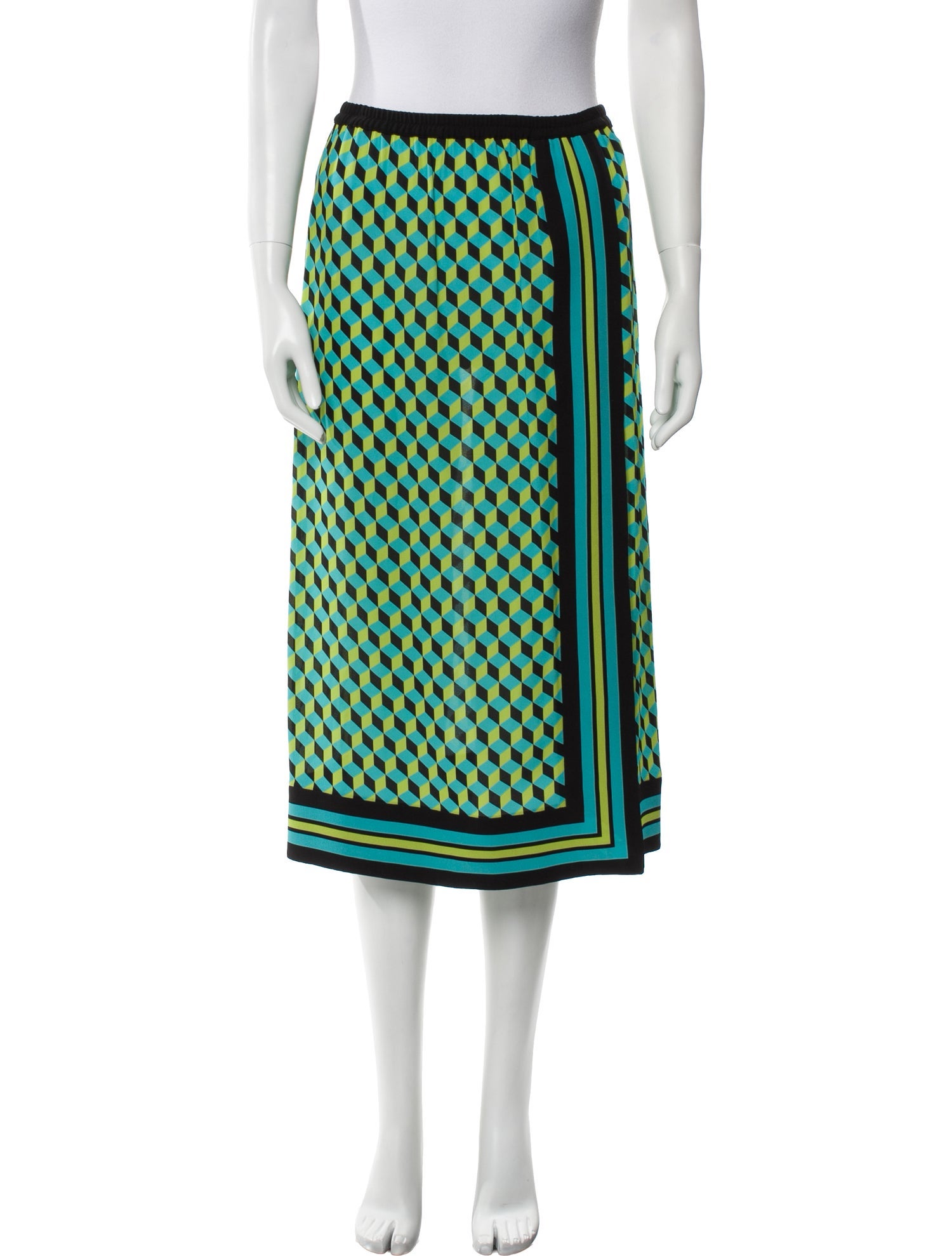 Michael Kors Collection Silk Knee-Length Skirt