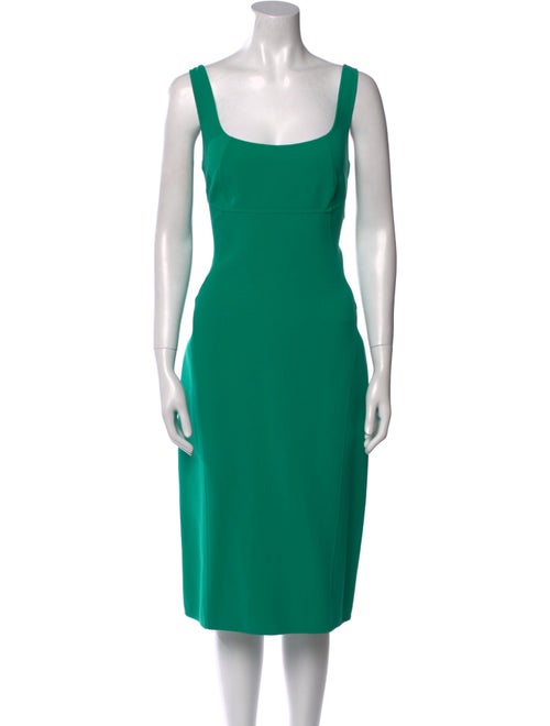 Michael Kors Square Neckline Midi Length Dress