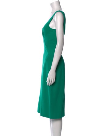 Michael Kors Square Neckline Midi Length Dress