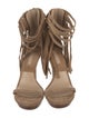 Michael Kors Suede Fringe Trim Accent Sandals