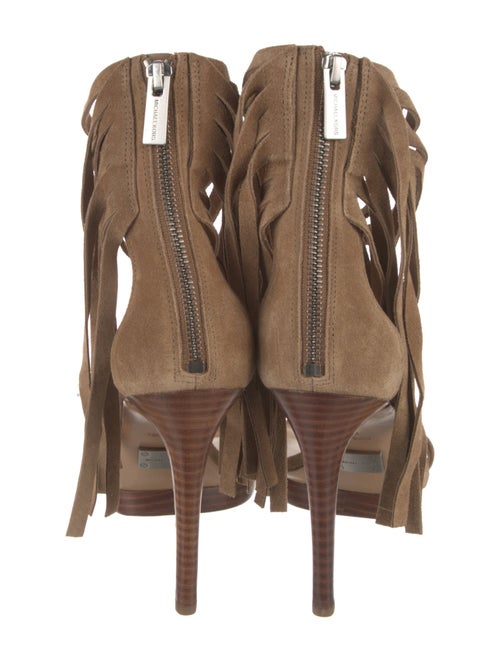 Michael Kors Suede Fringe Trim Accent Sandals