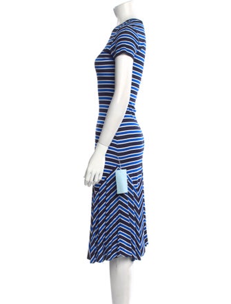 Michael Kors Striped Midi Length Dress