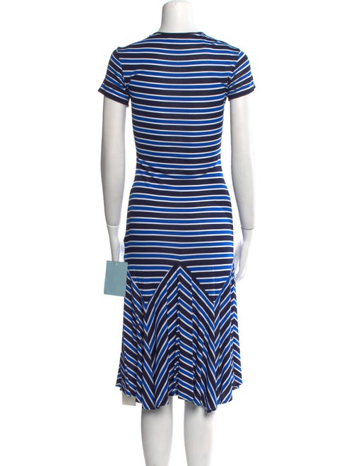 Michael Kors Striped Midi Length Dress